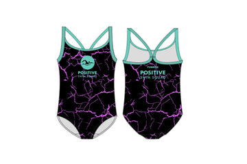 Toddler Girls Printed One Piece Cracked Pink Positive