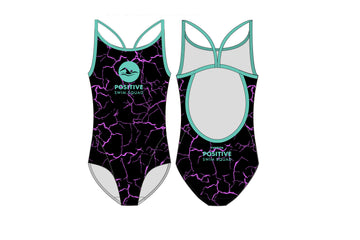 Womens Single Strap One Piece Cracked Pink Positive
