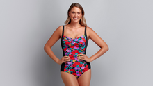 Load image into Gallery viewer, Womens Ruched One Piece Wild Roses Grow
