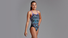 Load image into Gallery viewer, Girls Eco Twisted One Piece Oil Slick
