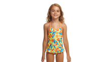 Load image into Gallery viewer, Toddler Girls Belted Frill One Piece Gummy Bear
