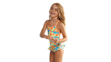 Load image into Gallery viewer, Toddler Girls Belted Frill One Piece Gummy Bear
