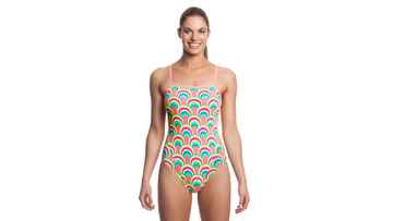 Womens Single Strap One Piece Sea Shells