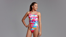 Load image into Gallery viewer, Girls Single Strap One Piece Sun Setter
