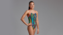 Load image into Gallery viewer, Girls Single Strap One Piece Tiger Town
