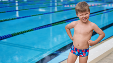 Load image into Gallery viewer, Toddler Boys Printed Trunks Furry Friends
