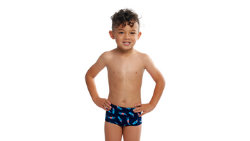 Toddler Boys Printed Trunks Croc Top