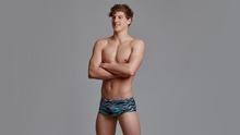 Load image into Gallery viewer, Mens Eco Sidewinder Trunks Oil Slick
