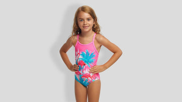Toddler Girls Printed One Piece Pretty Pink