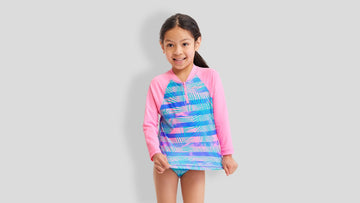 Toddler Girls Zippy Rash Vest Pastel Palm