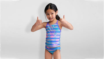 Toddler Girls Swim Steady Tankini & Brief Pastel Palm