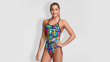 Girls Diamond Back One Piece Paper Cut