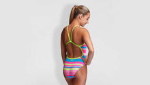 Load image into Gallery viewer, Girls Single Strap One Piece Barbie Blue

