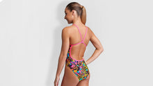 Load image into Gallery viewer, Girls Single Strap One Piece Large Lillies
