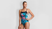 Load image into Gallery viewer, Womens Single Strap One Piece Flamingo Night

