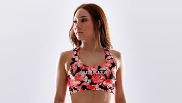 Womens Funkita X Fit Crop Top Rose Garden