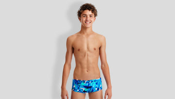 Boys Sidewinder Trunks Bashed Blue