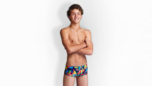 Load image into Gallery viewer, Boys Sidewinder Trunks Blocked Bars
