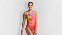 Load image into Gallery viewer, Womens Single Strap One Piece Beach Sunset

