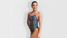 Load image into Gallery viewer, Girls Single Strap One Piece Alien Code
