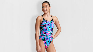 Girls Single Strap One Piece Swan Around