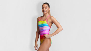 Girls Tie Me Tight One Piece Ocean Ink