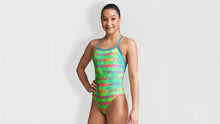 Load image into Gallery viewer, Girls Strapped In One Piece Palm Free
