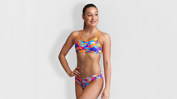 Girls Racerback Two Piece Swim Swan