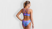 Load image into Gallery viewer, Girls Criss Cross Two Piece Pastel Palm
