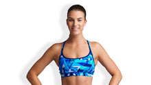 Load image into Gallery viewer, Womens Sports Top Bashed Blue
