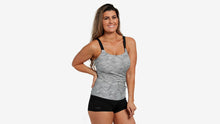 Load image into Gallery viewer, Womens Scoop Neck Tankini Top Ice Current
