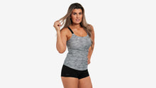 Load image into Gallery viewer, Womens Scoop Neck Tankini Top Ice Current
