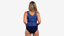 Load image into Gallery viewer, Womens Zip Front Tankini Top Satin Silk
