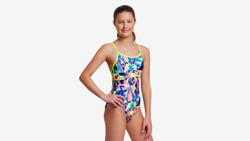 Girls Single Strap One Piece Brush Cuts