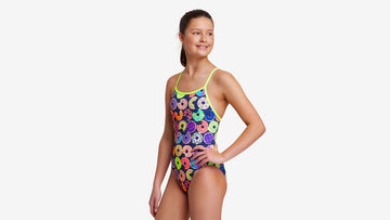 Girls Single Strap One Piece Dunking Donuts
