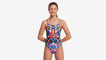 Girls Single Strap One Piece Jungle Boogie
