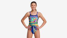 Load image into Gallery viewer, Girls Single Strap One Piece Land Lines
