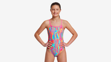 Girls Single Strap One Piece Moon Shine