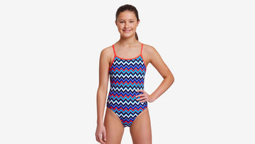 Girls Diamond Back One Piece Nautical Mile