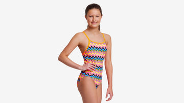 Girls Diamond Back One Piece Ziggy Pop