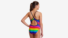 Load image into Gallery viewer, Girls Diamond Back One Piece Rainbow Racer

