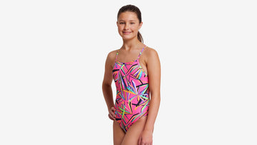 Girls Strapped In One Piece Blade Stunner