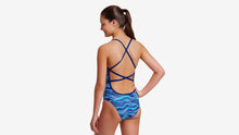 Load image into Gallery viewer, Girls Strapped In One Piece So Swell
