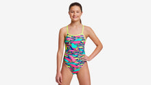 Load image into Gallery viewer, Girls Single Strap One Piece Bright Bergs
