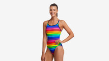 Load image into Gallery viewer, Womens Diamond Back One Piece Rainbow Racer

