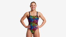 Load image into Gallery viewer, Womens Brace Free One Piece Rainbow Web
