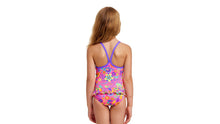 Load image into Gallery viewer, Toddler Girls Belted Frill One Piece Flower Bed
