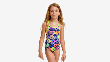 Toddler Girls Printed One Piece Dunking Donuts
