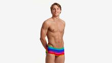 Load image into Gallery viewer, Mens Sidewinder Trunks Rainbow Racer
