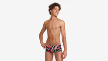 Load image into Gallery viewer, Boys Sidewinder Trunks Black Blades
